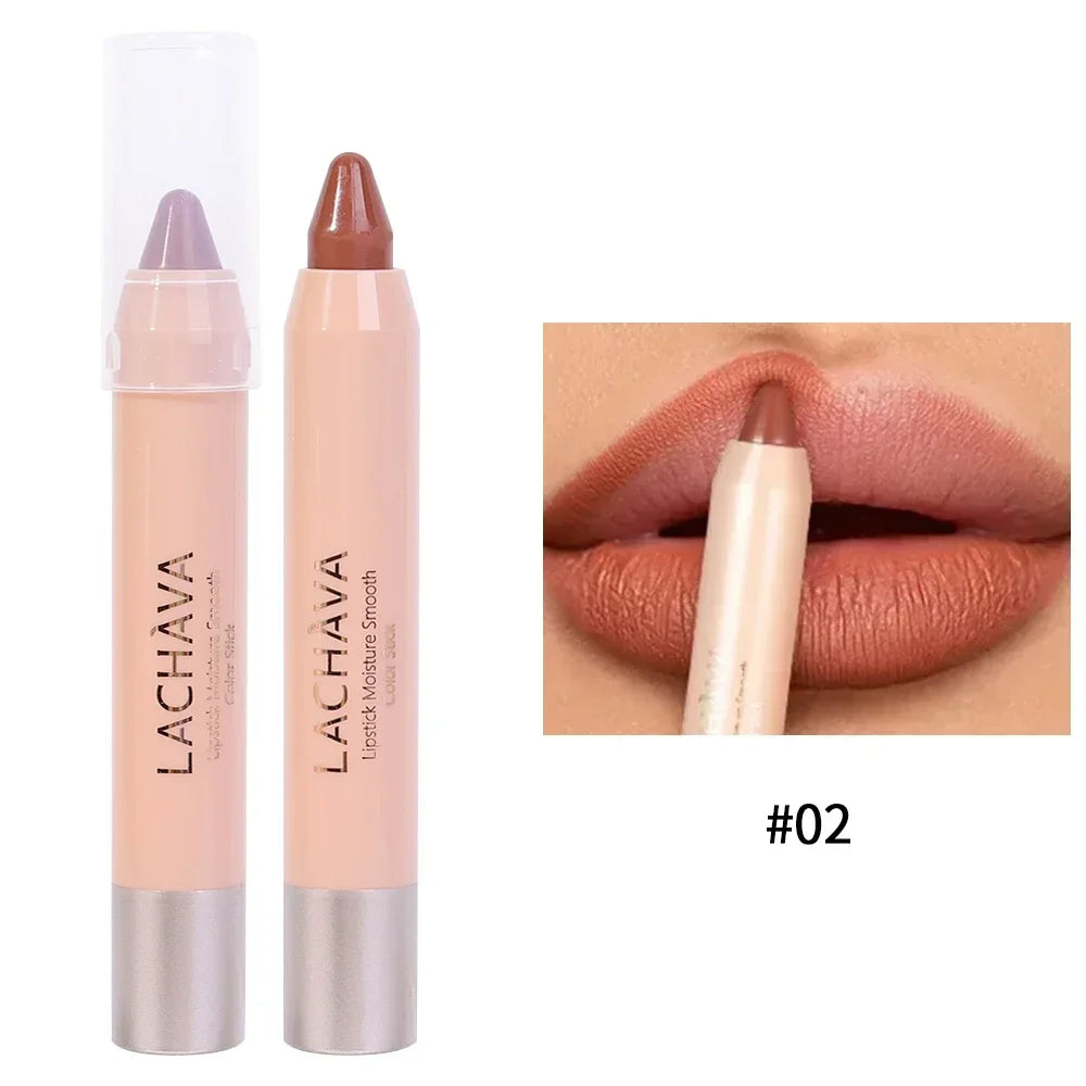 Waterproof Matte Contouring Lipstick 8 Colours Lasting Velvet Lip Liner Pen Non sticky Cup Sexy Red Lips Pencil Makeup Cosmetics