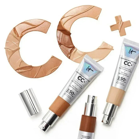 Cosmetic CC+ Cream 50+ Sunscreen Moisturizing Concealer Smooth Natural Makeup Brightening Skin Color Light Beauty Makeup