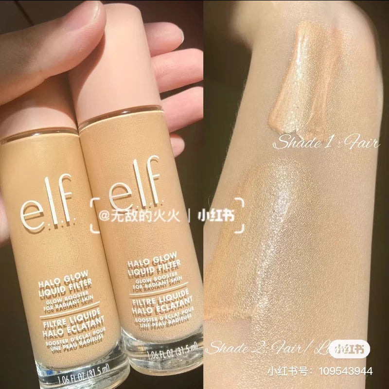 Elf Halo Glow Liquid Filter Booster for Radiant Skin Makeup Highlighter Concealer Hydration Makeup Base Cosmetics
