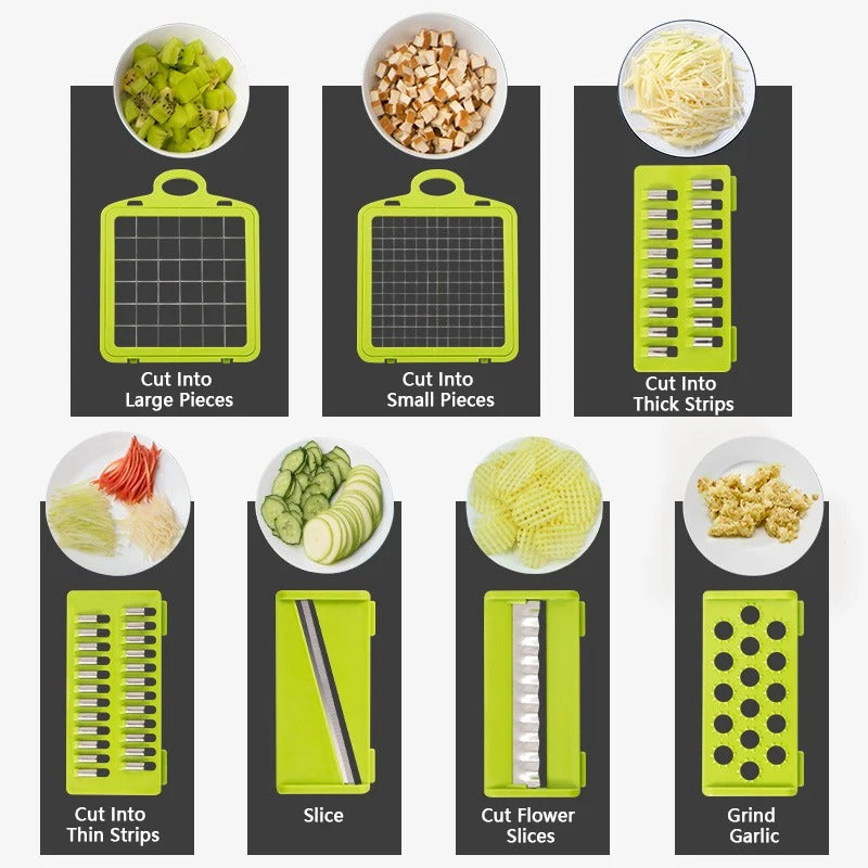 14/16 in 1 multifunctional vegetable chopper onion, grate food chopper kitchen vegetable, cube cut