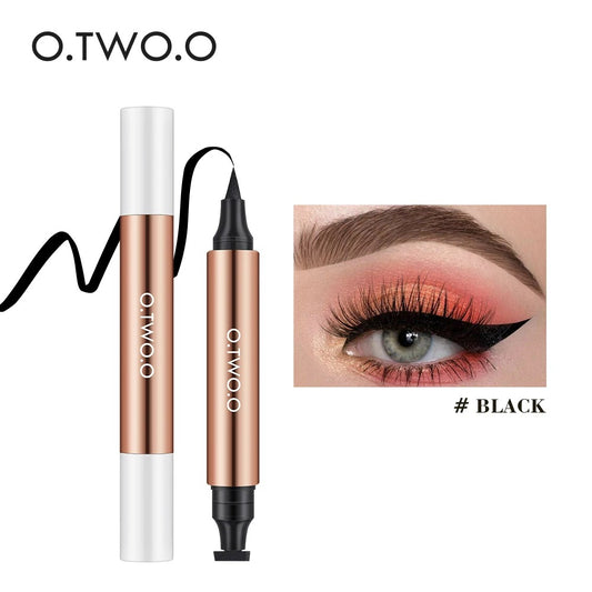 O.TW O.O Eyeliner Stamp noir liquide Eyeliner stylo imperméable à séchage rapide Double extrémité Eye Liner crayon maquillage pour femmes cosmétiques 