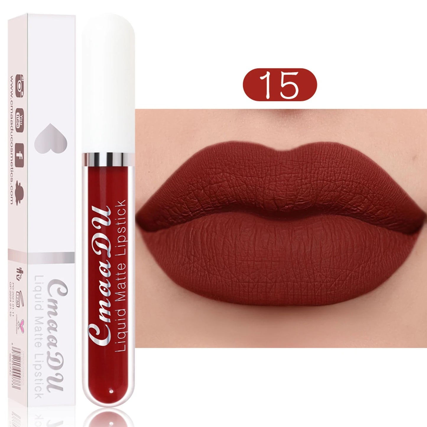Sexy Long Lasting Velvet Matte Lip Gloss Liquid Lipstick Lip Makeup Women Beauty Red Non-stick Cup Waterproof Lip Gloss