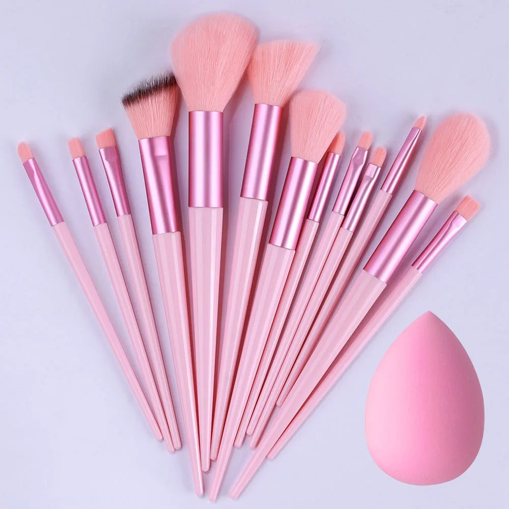 New 13pcs Makeup Brush Set Super Soft Detail Brush Blusher Brush Foundation Concealer Contour Eyeshadow Brush Women Beauty Tools